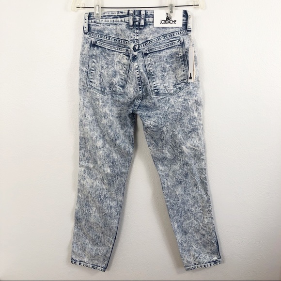 Jordache High Rise Slim Vintage Crop Acid Wash Jeans - Picture 10 of 12